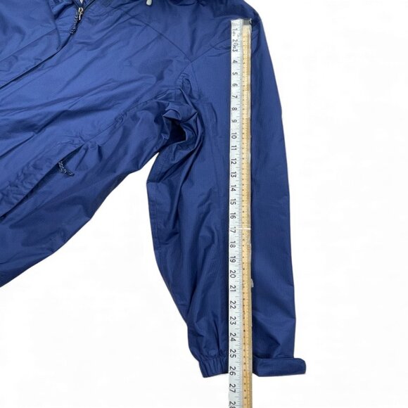 L.L. Bean Blue Waterproof Light Windbreaker Hooded Jacket Women's 3XL XXXL - Picture 12 of 15